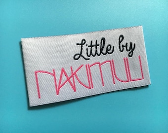 500 etichette tessute personalizzate, etichette di marca, etichette per cucire, etichette per indumenti tessuti, etichette per etichette tessute personalizzate, etichette tessute per abbigliamento