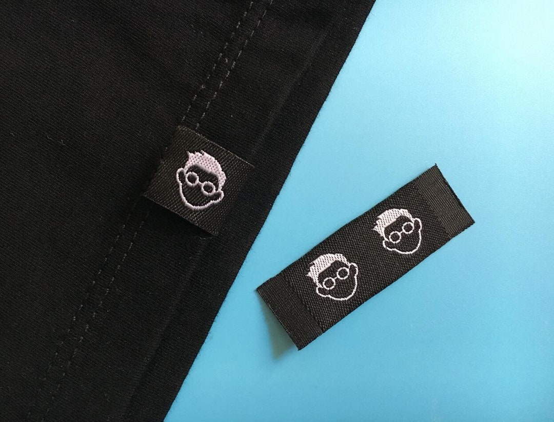 300 Woven Hem Labels, Custom Woven Label, Clothing Label, Damask Woven ...
