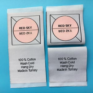 500 geweven labels, gepersonaliseerde stof naamlabels, op maat gemaakte labels, stofetiketten op maat, kleding geweven labels, kledinglabels