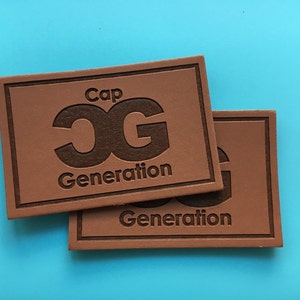 300 Custom leather label, custom made leather labels,  logo pu Leather patches, custom embossed pu leather labels, leather tags