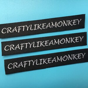 500 Custom woven labels, woven damask labels, woven label, custom clothing labels, personalized brand label, name tags, etiqueta