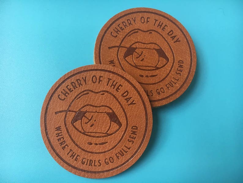 300 Custom Pu Leather Labels Faux Leather Patches Custom Etsy
