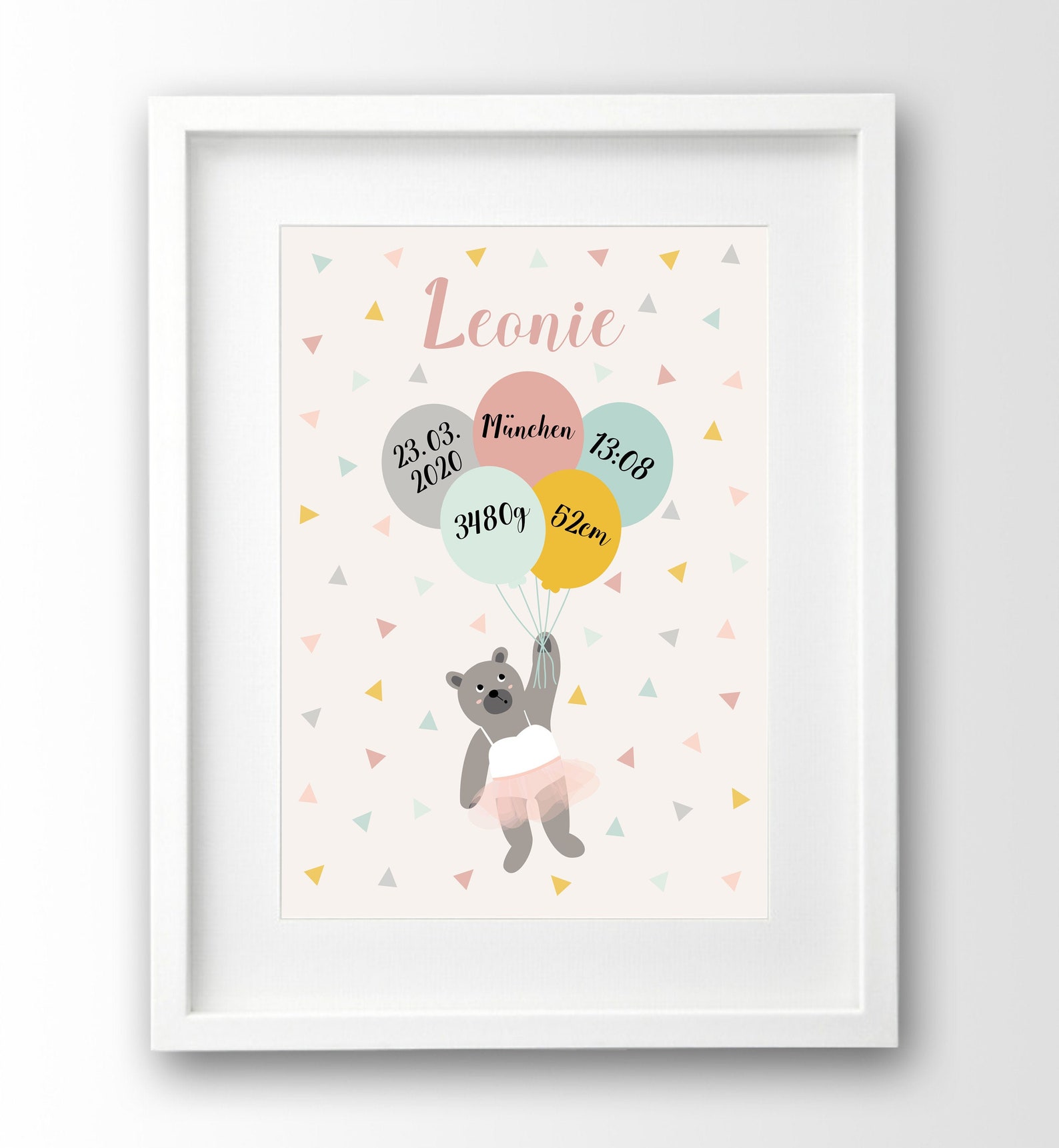 Avis de naissance personnalisé pour la fille image de Etsy