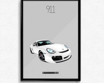 Porsche 911 Carrera G Series (1973-1974) Car Poster Print Wall Art