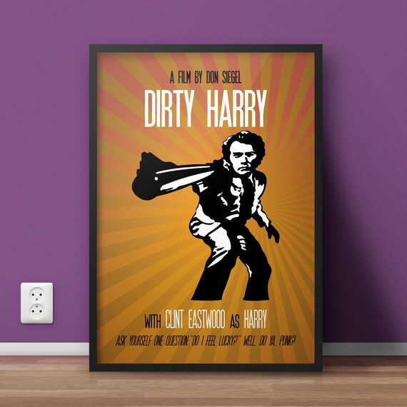 ポスター　CLINT EASTWOOD Clint Eastwood in Dirty Harry Plakat 30 x 20 cm Obrazy