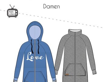 Parka schnittmuster | Etsy Damen Parka MAcleo mit Raglanärmel Gr.32 50 DIN A 0
