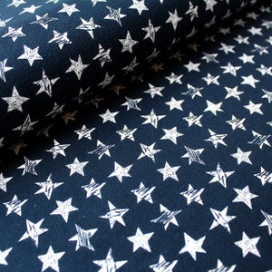 ORGANIC JERSEY Stoffonkel Stars stars blue