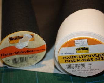 Vlieseline - Stickvliese Fixierstick schwarz oder weiß