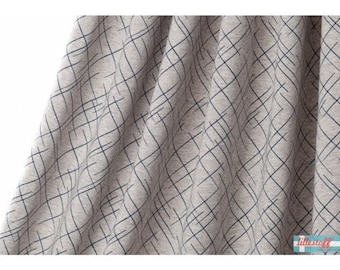 Lillestoff Cross The Lines gray navy melange jersey