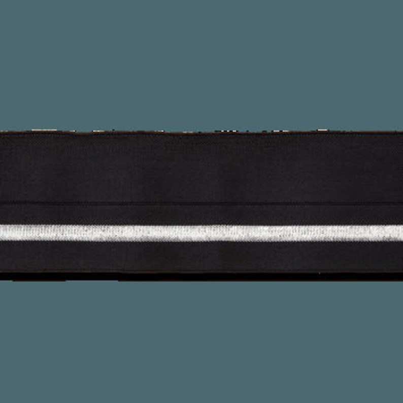 Barrel belt elastic 38 mm black silver folding rubber