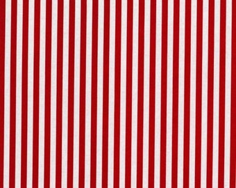 Cotton Michael Miller stripes red white clown stripe