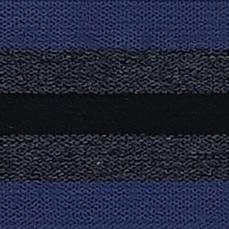 Rubber band 35mm black blue-purple striped on both sides