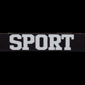 Rubber band Sport 32 mm black grey