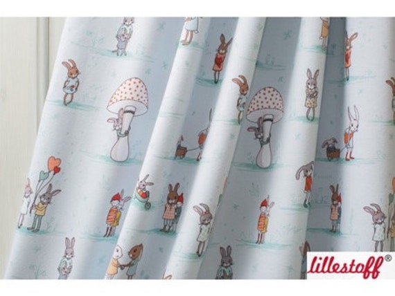 Organic Jersey Bunny Easter Joy Blue Lillestoff Easter