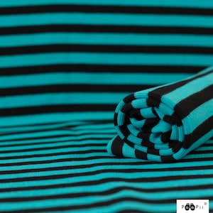 Organic cuffs stripes PaaPii black turquoise