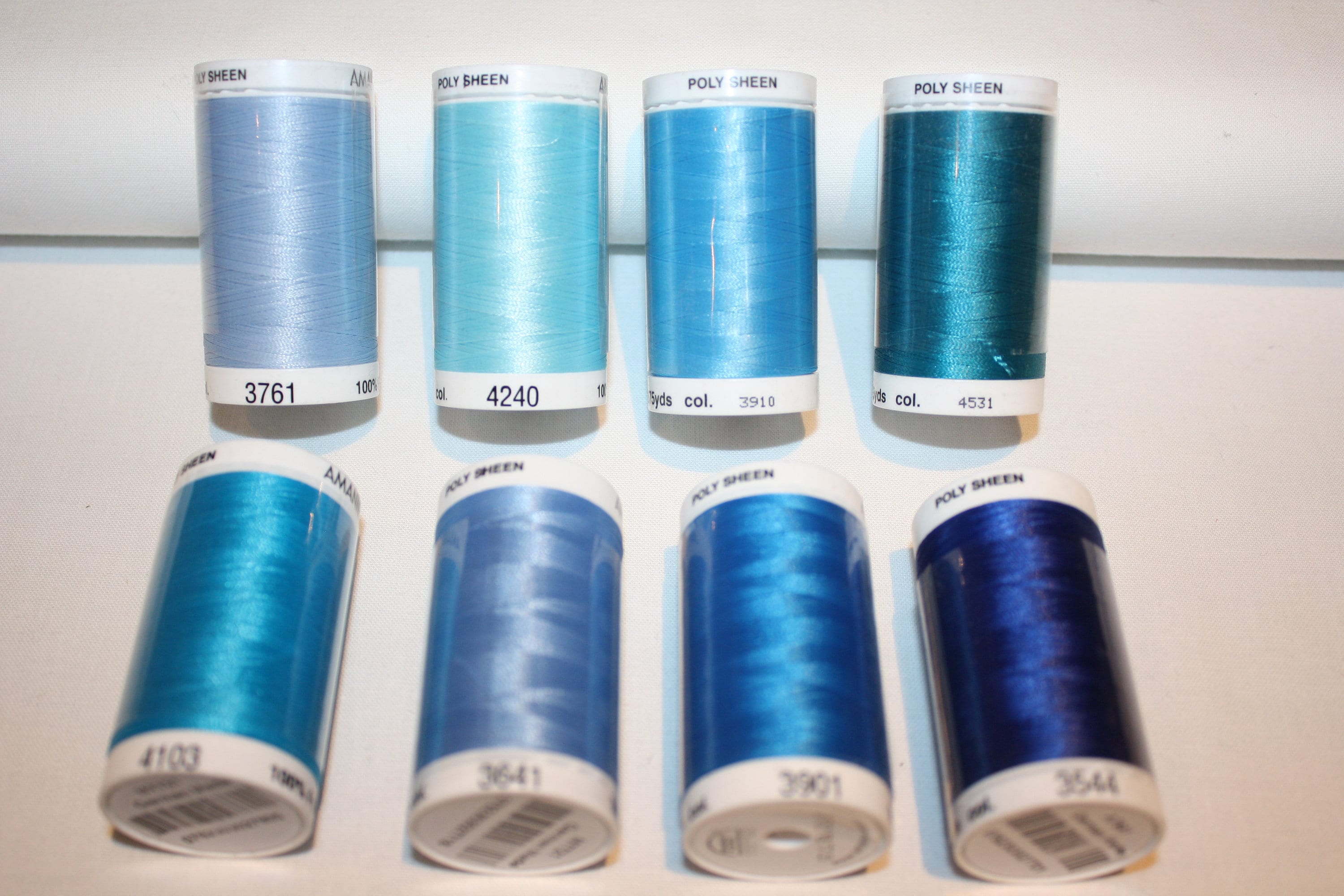 Polyester Machine Embroidery Thread Set 20 Pastel Colors 1000m