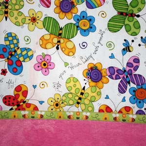 Changing table cover 75 x 55 cm, flowers pink