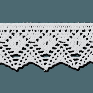 Lace bobbin lace 25 mm white