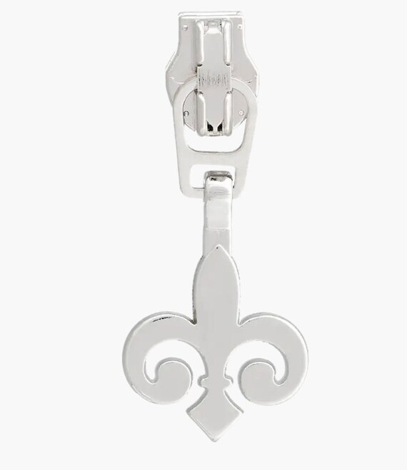 Zipper Slider Lily, 23 Mm, Silver Separable Fleur De Lys - Etsy