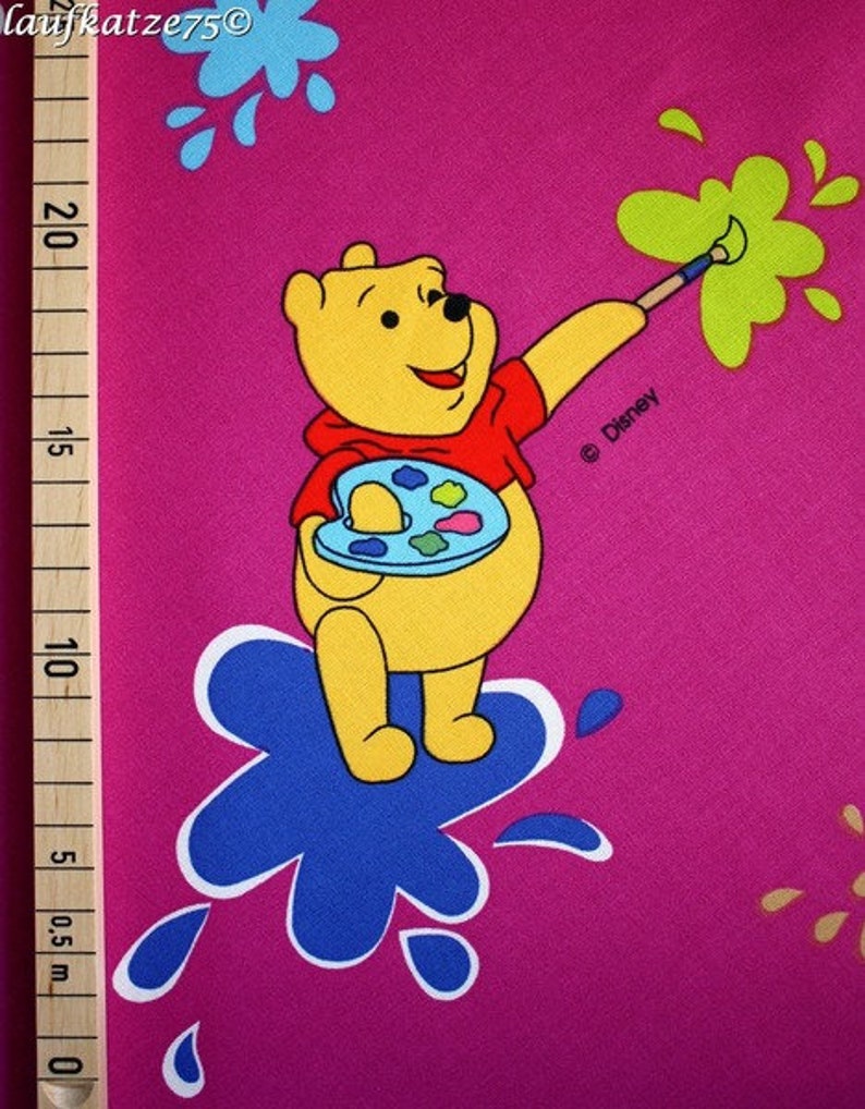 Disneys Winnie the Pooh pink Farbkleckse Bild 1