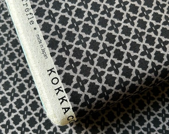 KOKKA Canvas Lin SASHIKO MOYO tissu japonais gris noir