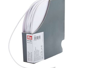 Cordino elastico in gomma, assortito, 2,5 mm, bianco/blu