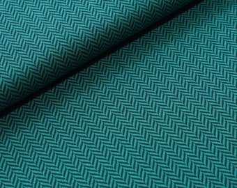 Jacquard herringbone emerald fabric uncle