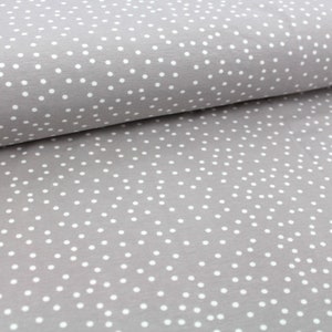 JERSEY fabric uncle organic jersey dotties stone grey