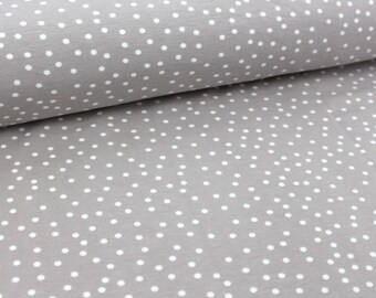 JERSEY fabric uncle organic jersey dotties stone grey
