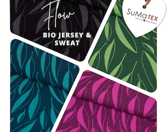 Bio Jersey oder Sweat PaaPii FLOW petrol, forest, shadow, yellow & purple