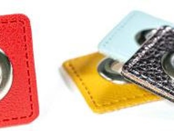 Eyelet patches for cords imitation leather 10 mm NEW COLORS 32 x 32 mm