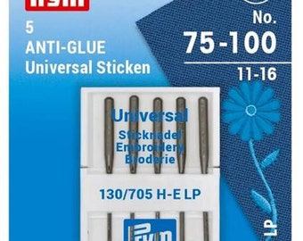 Prym Universal Sewing Machine Needle for Embroidery, Sizes 75-100