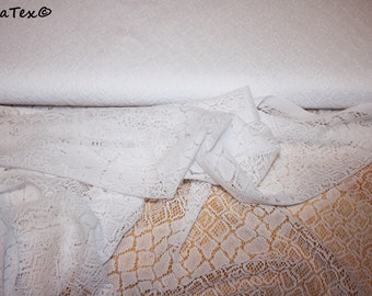 Dentelle à motifs blancs