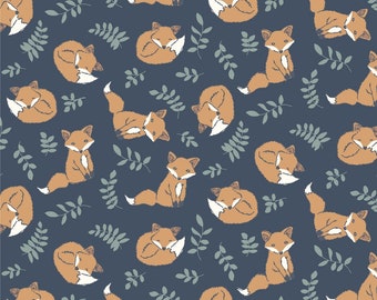 Cotton FIND YOUR PATH studio e fabric fox blue