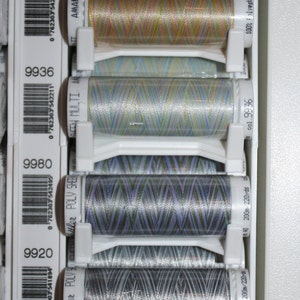 Mettler Poly Sheen Multi 40s 200 m Assorted beige ice blue grey slate black