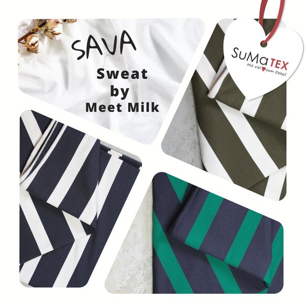 SAVA Sweat by MeetMILK Blockstreifen verschied. Farben