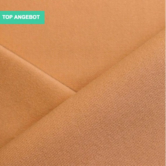 Toile lourde unie cannelle 100% coton marron