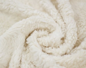 Organic Plush Teddy natural white Stoffonkel sheep look