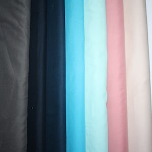 Batiste cotton plain woven fabric various colors fine fabric