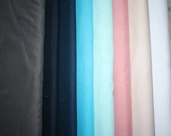 Batiste cotton plain woven fabric various colors fine fabric
