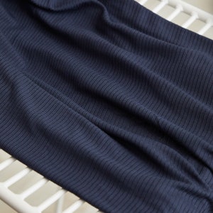 Maglia Derby a coste di MeetMILK Modal blu scuro