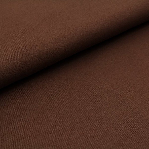 BIO JERSEY tissu oncle UNI chocolat marron