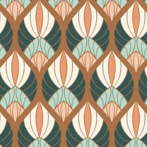 Organic Cotton by Cloud9 Fabrics FLORISSIMA Retro Flowers