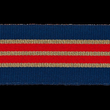 Grosgrain ribbon 30 mm navy gold red