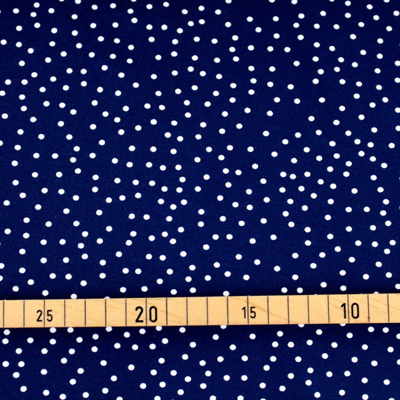 JERSEY Fabric Uncle Biojersey Dotties marine image 3