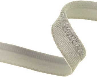 Piping tape Piping Uni elastic 10 mm silver grey