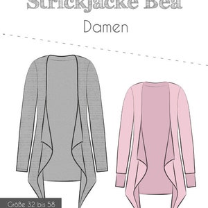 Sewing pattern cardigan BEA jacket Fadenkäfer size 32 - 58