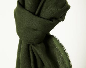NISA softened LINEN by Mind the MAKER green khaki