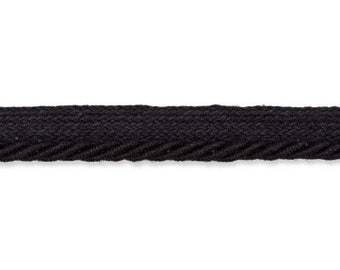 Piping tape 9 mm twisted black