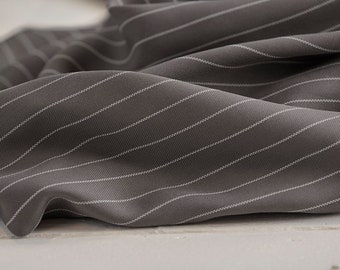 TENCEL Twill Piqué print Pin Strip meetMilk grey